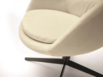 PRINCIPE MP.91/P - Swivel upholstered fabric easy chair by Arte Brotto - view 3
